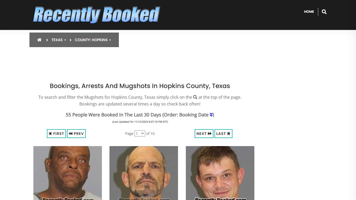 Bookings, Arrests and Mugshots in Hopkins County, Texas - Recently Booked