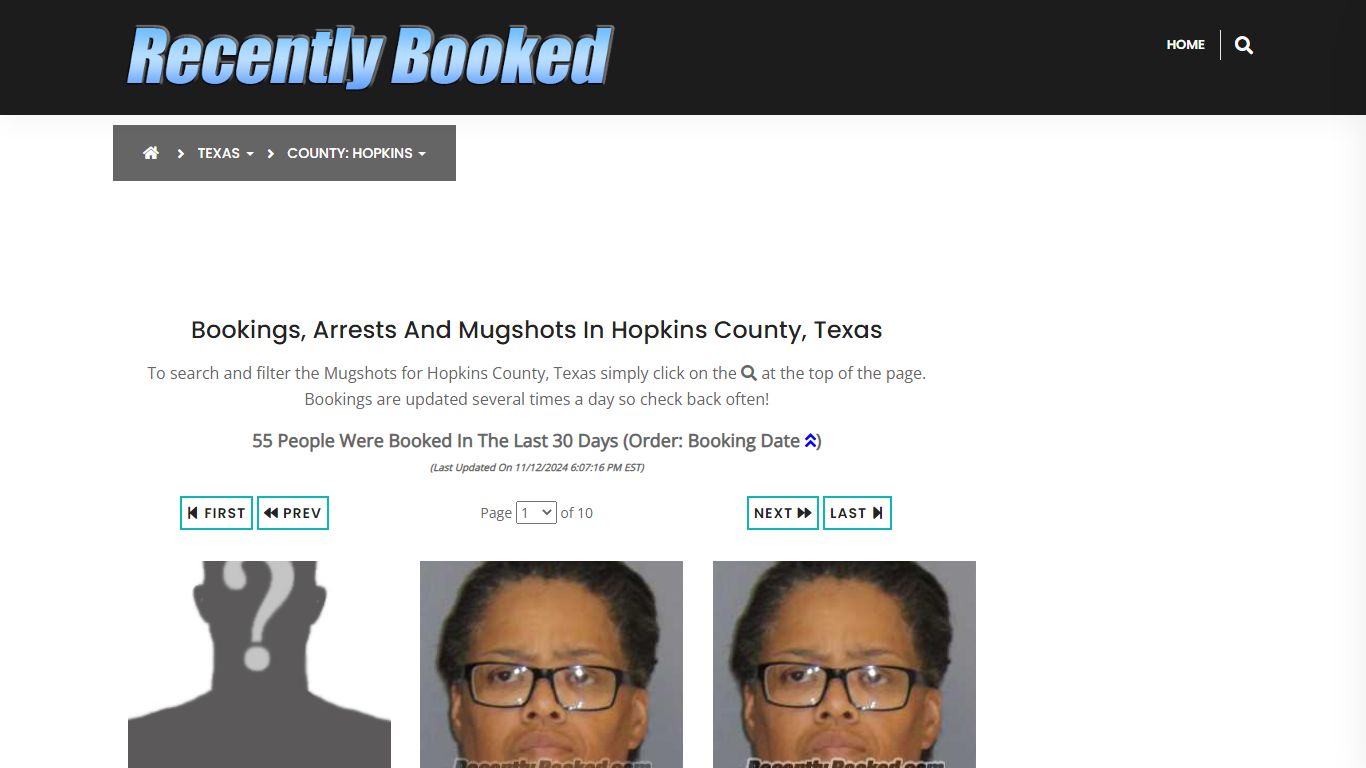 Bookings, Arrests and Mugshots in Hopkins County, Texas - Recently Booked